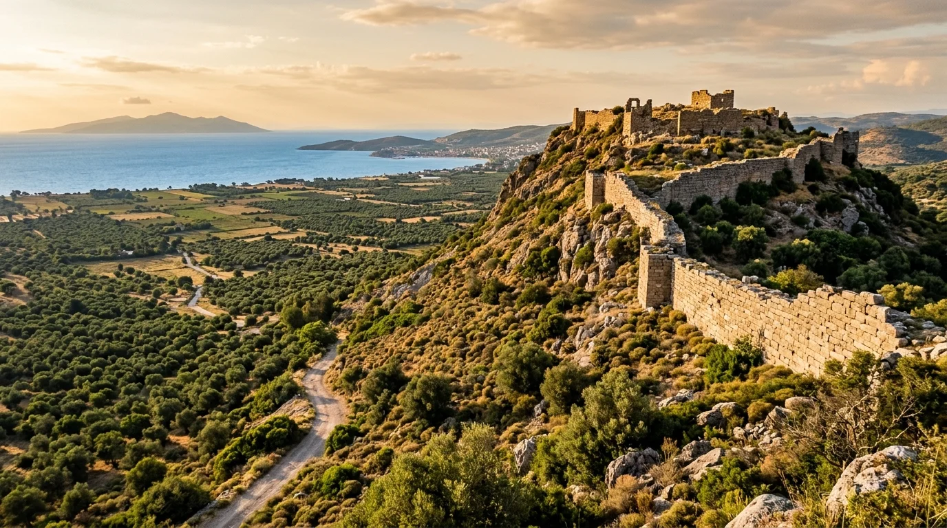 Atarneus Ancient City Fortifications and Aristotle Philosophy Hill