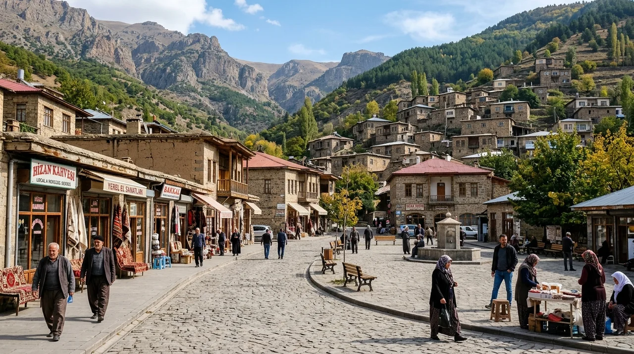 Hizan Kent Meydanı & Meşhur Karakovan Balı Çarşısı