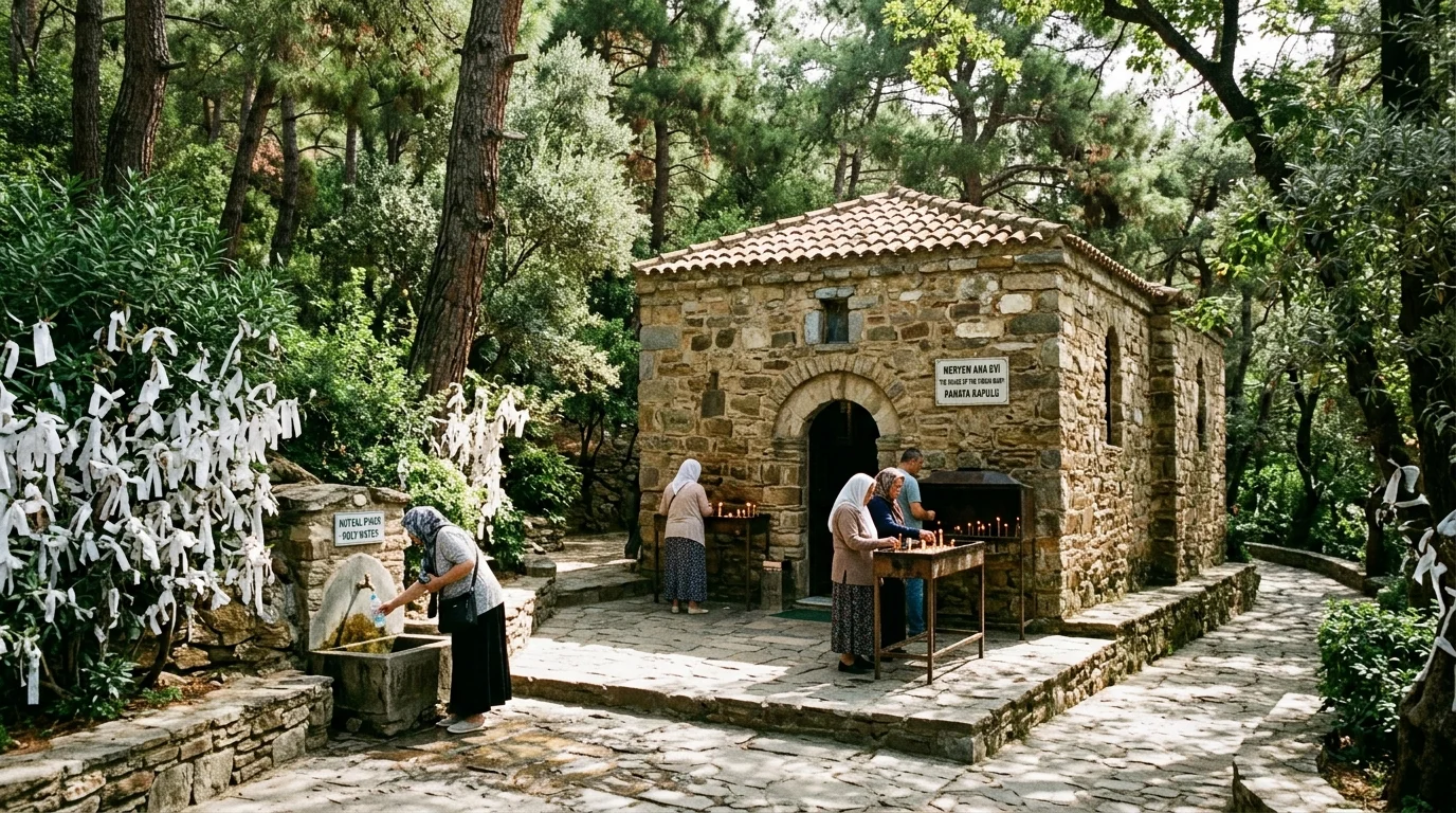 House of the Virgin Mary Chapel and Holy Spring on Bulbuldagi