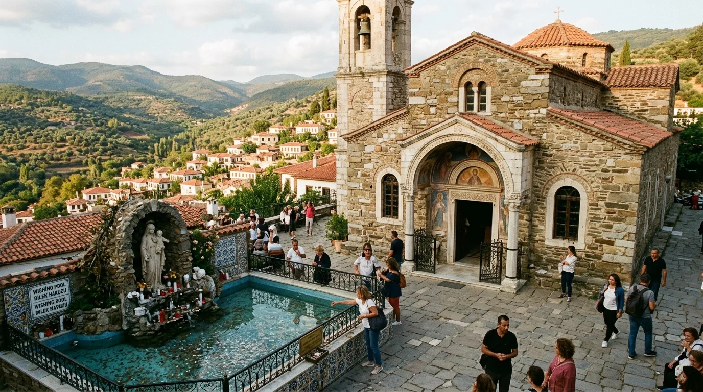 Church of St John the Baptist Courtyard and Wishing Pool Sirince