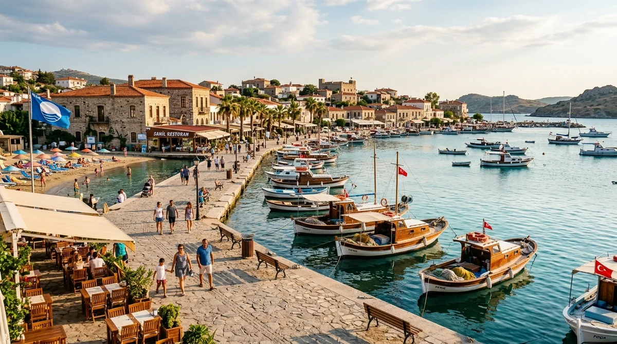 Yeni Foça Koyu ve Mavi Bayraklı Halk Plajı